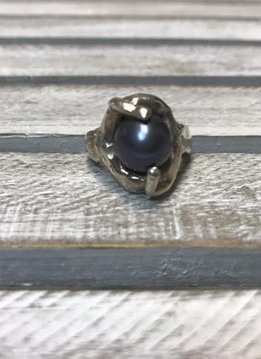 Blue and Golden Hawaiian Ring, Size 7