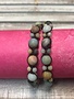Handmade Brown Cord and Matte Amazonite Bead Wrap Bracelet