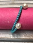 Handmade Turquoise and Pearl Bangle