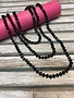 Handmade Black Crystal Bead Wrap Necklace