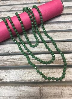Handmade Lime Green Crystal Bead Wrap Necklace