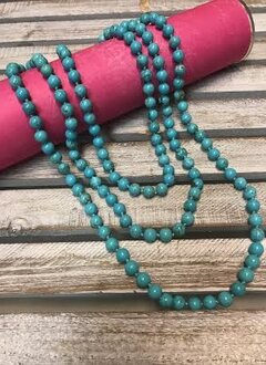 Handmade Turquoise Bead Wrap Necklace