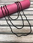 Handmade Small Black Crystal Bead Wrap Necklace