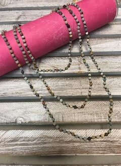 Handmade Smal Matte Amazonite Bead Wrap Necklace