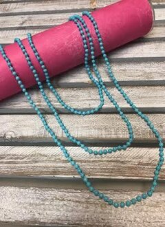 Handmade Small Turquoise Bead Wrap Necklace