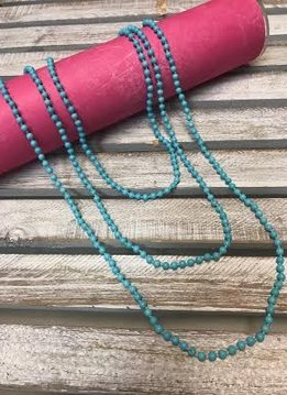 Handmade Small Turquoise Bead Wrap Necklace