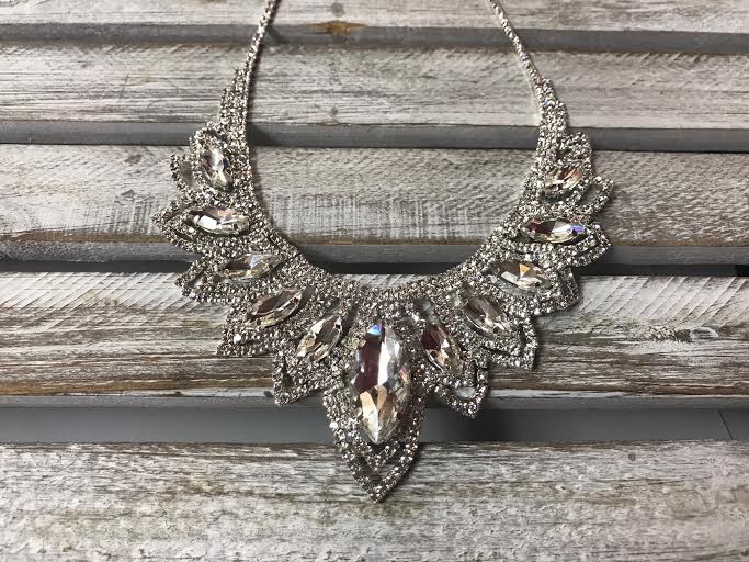 Sparkly Marquise Rhinestone Necklace