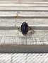 Sterling Silver Blue Stones Vintage Ring, Size 5