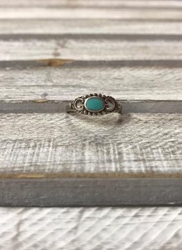 Sterling Silver Turquoise Ring, Size 5
