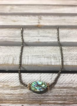 Handmade Abalone Shell with Seed Bead Choker