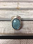 Sterling Silver Chunky Faceted Blue Topaz Ring, Size 9