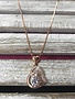 Cubic Zirconium Rose Gold Heart Pendant Necklace