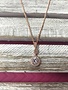 Rose Gold Cubic Zirconia Three Tier Pendant Necklace