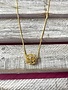 Cubic Zirconia Gold Necklace with Round Pendant