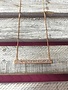 Cubic Zirconia Rose Gold Plated Bar Necklace