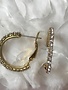 Rhinestone Gold Hoop Earrings