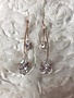 Rose Gold Dangle Earring with Cubic Zirconia Tear Drop Stones