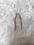 Rose Gold Plated Vertial Bar Earring with Cubic Zirconia