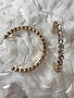 Large Gold Hoop Rhinestone Earrings