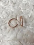 Sterling Silver Rose Gold Plated Hoop Cubic Zirconia Earrings