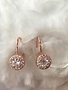 Rose Gold Plated Earrings with Round Cubic Zirconia Stone