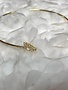 Gold Plated Triangle Bangle with Cubic Zirconia