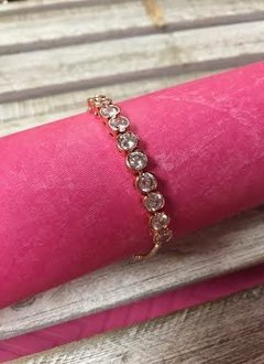 Sparkling Round CZ Adjustable Bracelet