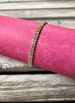 Gold Rhinestone Adjustable Bracelet