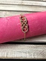 Gold Adjustable Bracelet with Braided Front