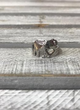 Stainless Steel Elephant Ring, Size 6