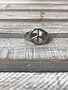 Stainless Steel Peace Sign Ring, Size 8