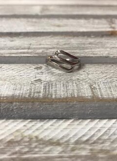 Stainless Steel Wavy Ring, Size 5