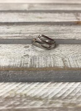 Stainless Steel Wavy Ring, Size 5