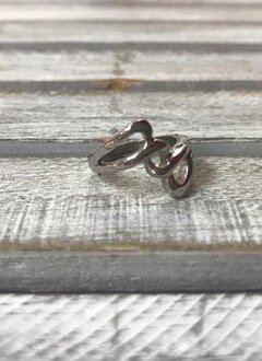 Stainless Steel Wavy Ring, Size 6