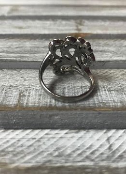 Stainless Steel Multiple Swirl Ring, Size 9