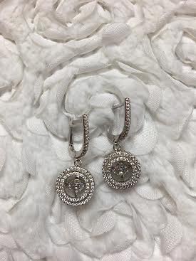 Cubic Zirconia "Dancing Diamonds" Sterling Circle Earrings