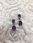 Italian Sterling Silver Oval Amethyst Earrings