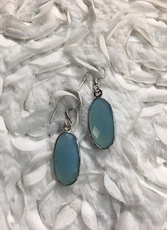 Italian Sterling Silver Faceted Sky Blue Topaz Earrings