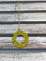 Yellow Beaded Circle Halo Necklace
