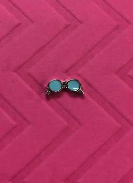 Blue Sunglasses Floating Charm