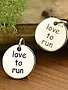 Love to Run Sterling Silver Charm