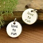 Love to Run Sterling Silver Charm