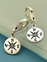 Compass Sterling Silver Charm with Clasp