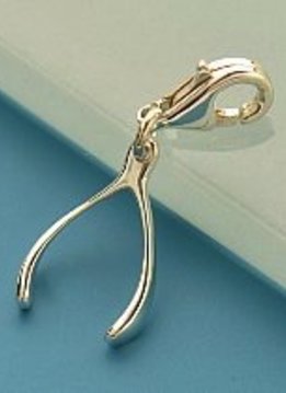 Wishbone Sterling Silver Charm with Clasp