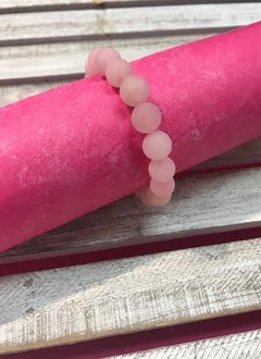 Light Pink Natural Stone Stretch Bracelet