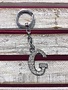 Silver Initial Rhinestone Keychain G