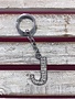 Silver Initial Rhinestone Keychain J
