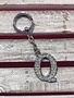 Silver Initial Rhinestone Keychain Q