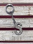 Silver Initial Rhinestone Keychain S