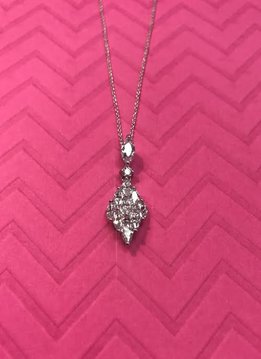 Triple Cubic Zirconia Diamond Necklace